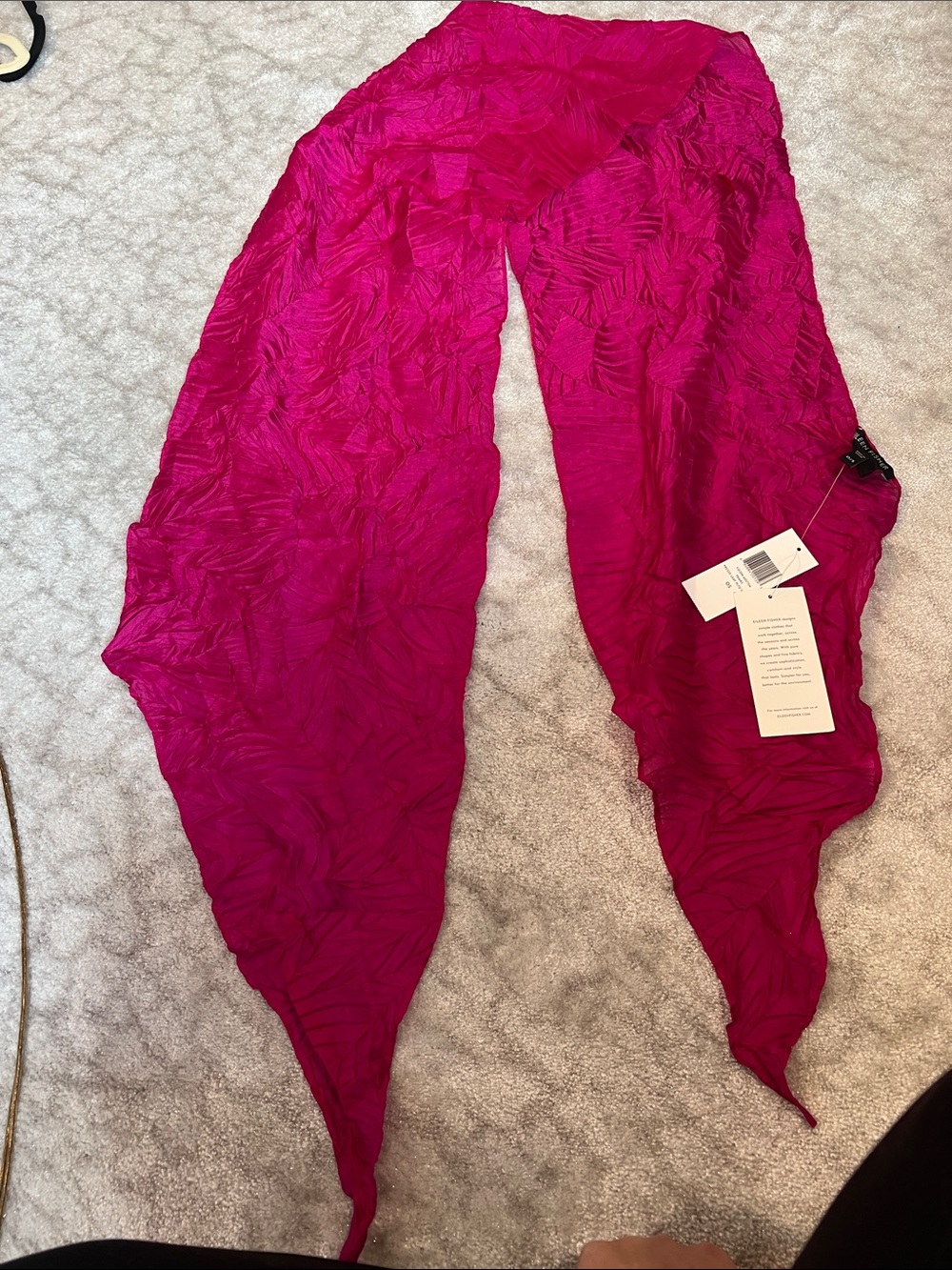 Eileen Fisher pressed lead pltd scarf in cross dyed whisper silk